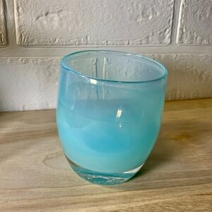 glassybaby “ocean” pre-triskelion with sticker